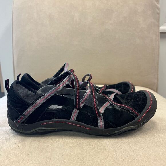 J-41 Adventure On Aquarius Black Velvet Sneakers sz 9 EUC - Picture 1 of 7